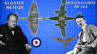 Who had the better Fighter Jet in WW2 Me 262 vs Gloster Meteor [upl. by Bendicta]