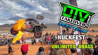 UTV Takeover 2021 Sand Hollow Huckfest Unlimited Drags Wheelie Competition [upl. by Sukhum]