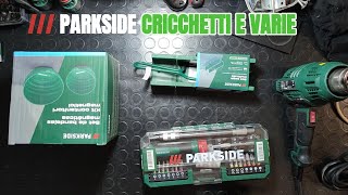 2Parkside Varie cacciavite e mini chiave a cricco ciotole magnetiche e seghetto a mano parkside [upl. by Yeliw]