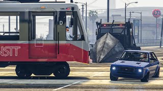 GTA V Retinue MK2 chased by a plow truck with an epic ending [upl. by Pavyer37]