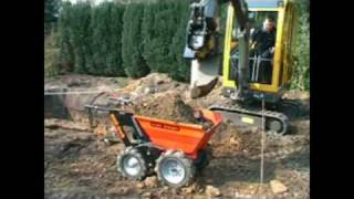 Minidumper MuckTruck eine effektive Hilfe beim Schwimmbadbau [upl. by Sonitnatsnoc961]