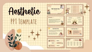 Aesthetic PPT 11  Animated Slide Easy Simple  FREE TEMPLATE [upl. by Yolane]