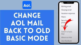 How to Change AOL Mail Back to Old Classic View 2024  AOL Mail Tutorial [upl. by Adnaluoy30]