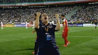 بكاء المعلق السوري بعد هدف عمر السومة القاتل في مرمى إيران  تصفيات كأس العالم 2018 [upl. by Eidde800]