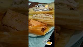 Tamales 🫔🫔 rojos y verdes tamales tamalesmexicanos rojosverdesrecetasmexicanas recetasfaciles [upl. by Nylecsoj648]