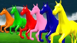 Horse Colourful Colour Song For Children Rhymes  Animated Nursery Rhymes  4K Preschool Rhymes [upl. by Mcconaghy189]