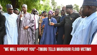 quotWe Will Support Youquot Tinubu Tells Flood Victims [upl. by Etnad326]