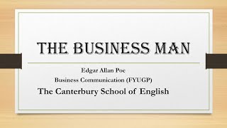 The Business Man Edgar Allan Poe Malayalam Explanation [upl. by Moselle]