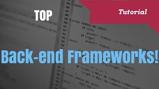 Top BackEnd Web Development Frameworks in 2017 [upl. by Neumeyer]