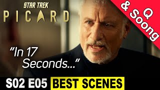 Star Trek Picard Season 2 Episode 5 BEST SCENES – Q vs Soong [upl. by Aicnorev]