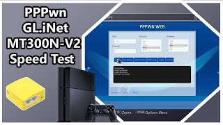 PS4 PPPwn GLiNet MT300NV2 speed test [upl. by Trudi365]