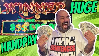 MOST MASSIVE MAJOR JACKPOT HANDPAY EVER with VegasLowRoller [upl. by Eloise]