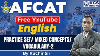 AFCAT English  PRACTICE SET MIXED CONCEPTS VOCABULARY2  AFCAT English  By Ruchir Sir [upl. by Bashemeth]