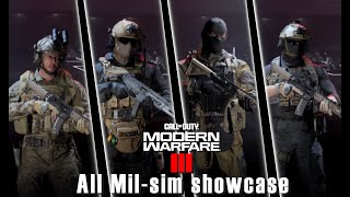 Call of Duty Modern Warfare III  All Milsim operators showcase [upl. by Itsrik]