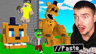 OSZUKUJĘ LOLO w KONKURSIE BUDOWANIA quotFNAFquot w Minecraft [upl. by Nosemyaj]