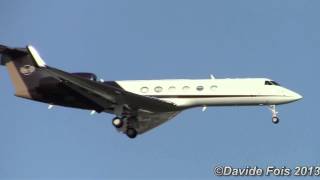 Alba Servizi Aerotrasporti Gulfstream Landing At Rome Ciampino CIALIRA [upl. by Charyl]