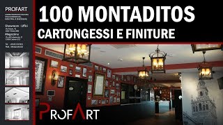 Profart srl  Cartongessi e finiture  Cantiere 100 Montaditos in Arosio Co [upl. by Niwdla]