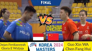 FINAL Dejan  Gloria INA vs Guo Xin Wa  Chen Fang Hui CHA KOREA MASTERS 2024 [upl. by Yeslah]