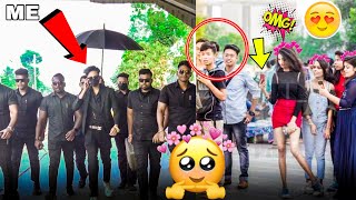 WHEN BOOMBSTAR ENTER A MALL WITH 50 BODYGUARD  Amazing Girls Reaction 😍🔥 Bodyguard Experiment 2 [upl. by Mollee791]