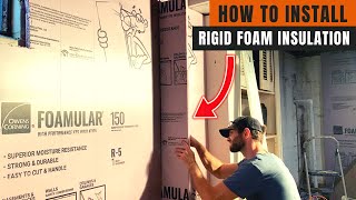 How to Install Rigid Foam Insulation Owens Corning Foamular Installation On Basement Walls [upl. by Lydia]