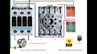 relé con conexión relé 8 pines motor [upl. by Carolynn158]