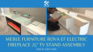 Meble Furniture ROVA Fireplace TV Stand Assembly Aiyah TV Stand for TVs up to 70quot with Fireplace [upl. by Weldon]