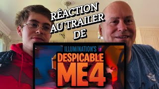 RÉACTION TRAILER DÉTESTABLE MOI 4 avec mon PÈRE [upl. by Selij]