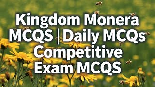 Kingdom Monera Prokaryota MCQs  Daily MCQs  Competitive Exam MCQs [upl. by David663]