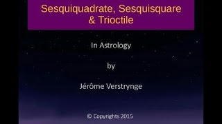 Sesquiquadrate Sesquisquare amp Trioctile in Astrology [upl. by Suoirad]