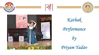 Ithlati I Kathak Performance I Priyam Yadav sanskritikiluofficial convocationweek birjumaharaj [upl. by Barby]