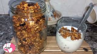 banana granola musli كرانولا بالموز [upl. by Astiram]