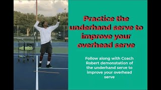 Tennis Technique serve Lesson 20 Use the underhand serve motion to improve your overhead serve [upl. by Gore]