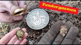 Fundeskalation beim Sondeln Aurüstung der Wehrmacht Gold und Silber gefunden [upl. by Joey570]