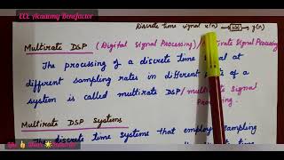 DSP  Decimation and Interpolation in DSP  Introduction to Multi rate DSP [upl. by Nuahsyt]