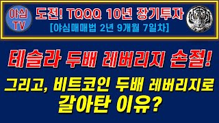 TQQQ 리얼 실전투자 테슬라 두배 레버리지 손절치고 비트코인 두배 레버리지로 갈아탄 이유 TQQQ 10년 장기투자ㅣ도전 월배당 천만원ㅣ노후준비ㅣ야심매매법 [upl. by Yniffit]