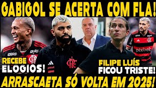 ARRASCAETA FORA DA TEMPORADA NOVIDADES SOBRE GABIGOL WESLEY RECEBE ELOGIOS FILIPE TRISTE COM [upl. by Elocin739]