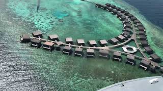 MLE Maldives Seaplane landing St Regis Vommuli Trans Maldivian Airways [upl. by Dawna249]