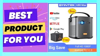 BYINTEK U80 Max Projector 3D 4K Cinema Android [upl. by Haduj238]