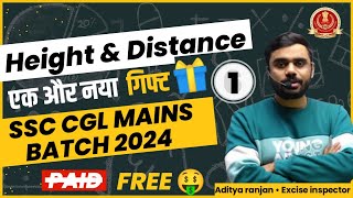 Height amp Distance class 1  SSC Cgl Mains 2024 batch by Aditya ranjan [upl. by Sheldon]