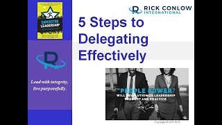 5 Steps to Delegating EffectivelyLeadership Training [upl. by Ahrat]