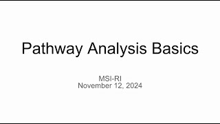 Intro to Pathway Analysis Tutorial [upl. by Laszlo]