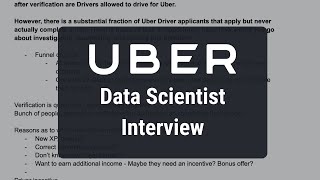 Data Scientist Interview  Uber  AB Testing  SQL [upl. by Anitel]