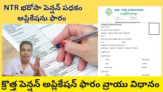 How to fill New pensions application form  NTR Bharosa pension application 2024  12 [upl. by Epstein568]