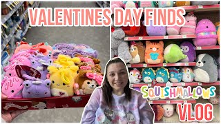 I found so many NEW RELEASE and Valentines Day SQUISHMALLOWS  Squishmallow Hunting VLOG and HAUL [upl. by Mikey329]