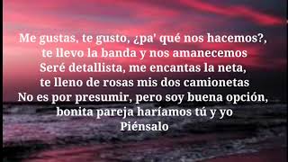 Piénsalo  Banda MS Letra [upl. by Glynis]