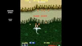 Dragon Spirit  arcade attract mode auto demo  vertical shooter 1987 [upl. by Doownyl]