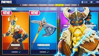 NEW quotMangusquot VIKING SKIN  NEW quotForebearerquot AXE in Fortnite  NEW UPDATE Fortnite Battle Royale [upl. by Amleht]