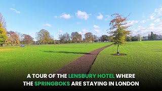 Walk Through The Lensbury Hotel Where The Springboks Are Staying In London  What Goes On Tour [upl. by Atnwahs]