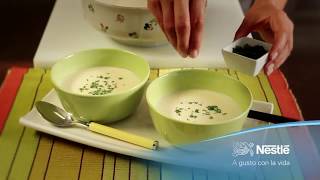 🥣 Vichyssoise crema fría de puerros  Recetas rápidas Nestlé [upl. by Bloem]