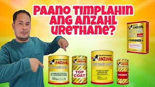 Paano timplahin ang Anzahl UrethaneHow to mix Anzahl Urethane paint [upl. by Inaj]